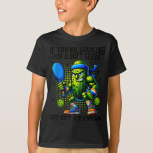 Funny pickleball lover pun with a pickle playing T-Shirt