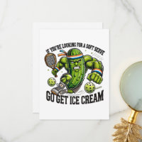 Funny Pickleball Lover Pun with a Pickle Playing
