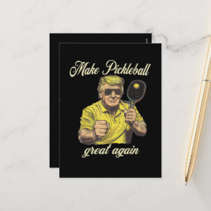 Funny Pickleball Lovers Graphics Pickle Ball Holiday Postcard