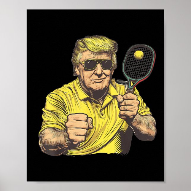 Funny Pickleball Lovers Graphics Pickle Ball Men Poster (Front)
