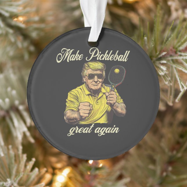 Funny Pickleball Lovers Graphics Pickle Ball Ornament (Tree)