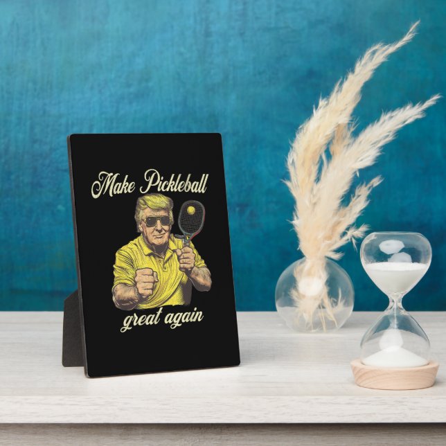 Funny Pickleball Lovers Graphics Pickle Ball Plaque (Side)