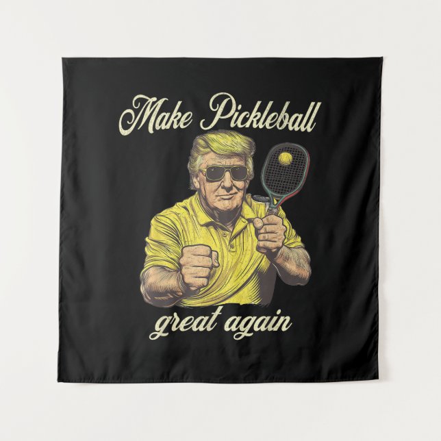 Funny Pickleball Lovers Graphics Pickle Ball Tapestry (Front)