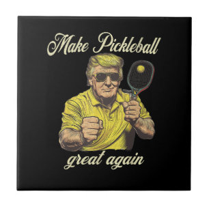 Funny Pickleball Lovers Graphics Pickle Ball Tile