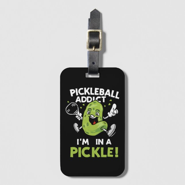Funny-Pickleball Luggage Tag (Front Vertical)