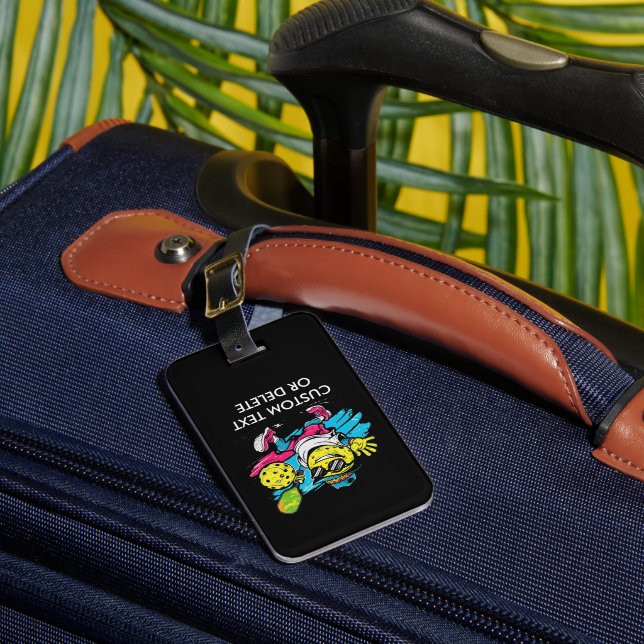 funny pickleball luggage tag (Front Insitu 1)