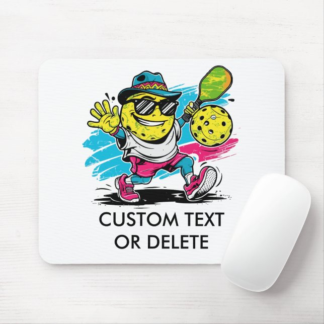 funny pickleball mouse pad (With Mouse)