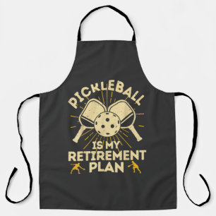 Funny Pickleball My Retirement Plan Vintage Apron