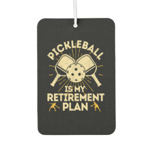 Funny Pickleball My Retirement Plan Vintage Car Air Freshener