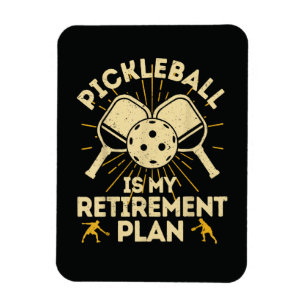Funny Pickleball My Retirement Plan Vintage Magnet