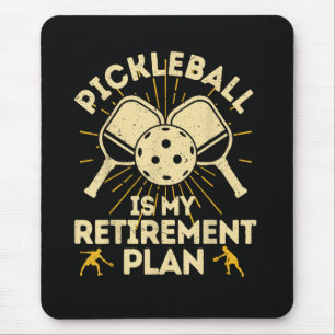 Funny Pickleball My Retirement Plan Vintage Mouse Pad