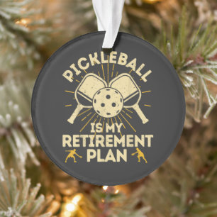 Funny Pickleball My Retirement Plan Vintage Ornament