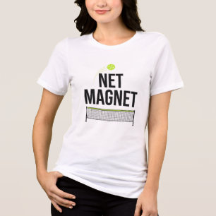 Funny Pickleball Net Magnet Women's Tri-Blend Shirt