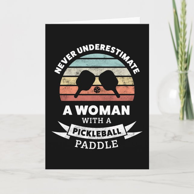 Funny Pickleball Paddle Gift for Grandma Card (Front)