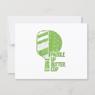 Funny Pickleball Paddle Up Butter Cup RSVP Card