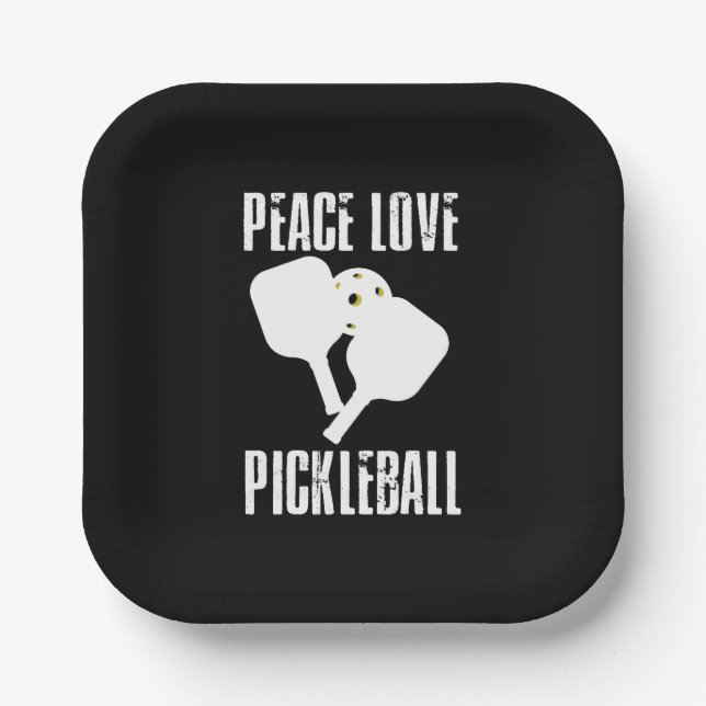 Funny Pickleball  Paper Plate (Front)