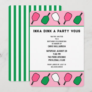 Funny Pickleball Party Invitation