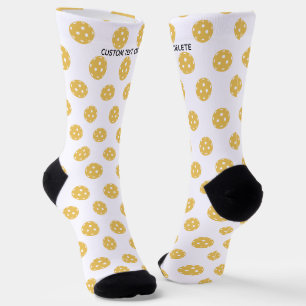 Funny Pickleball Pattern Personalised Custom Text Socks