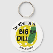 Funny Pickleball Pickle I'M KIND OF A BIG DILL Key Ring (Back)
