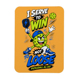 Funny Pickleball Player Design Magnet