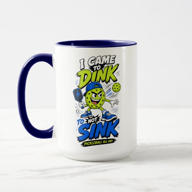 Funny Pickleball Player Design Mug (Left)