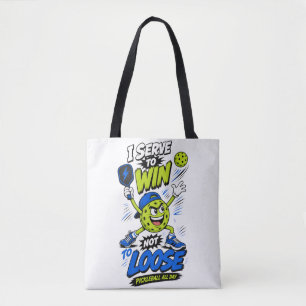 Funny Pickleball Player Design Tote Bag