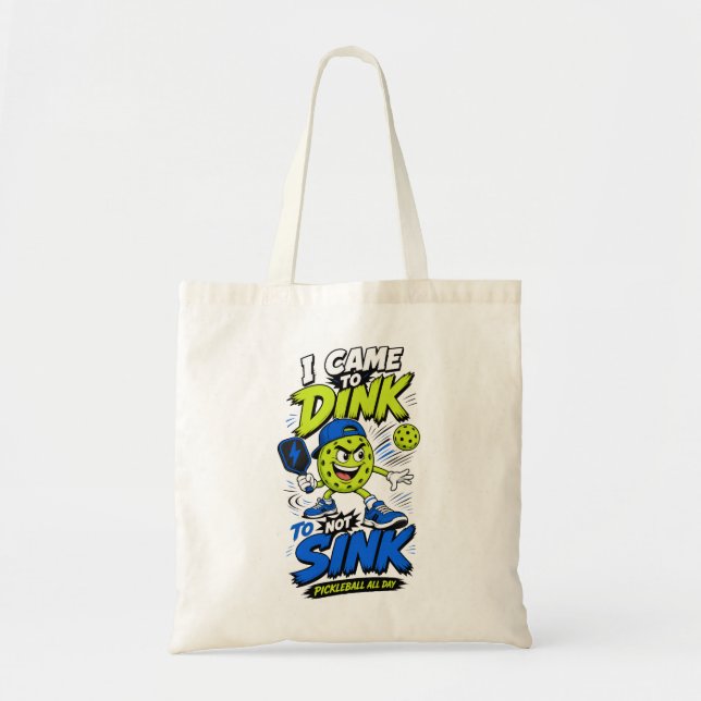 Funny Pickleball Player Design Tote Bag (Front)
