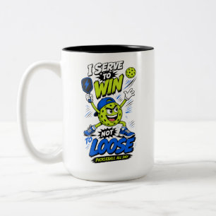 Funny Pickleball Player Design Two-Tone Coffee Mug