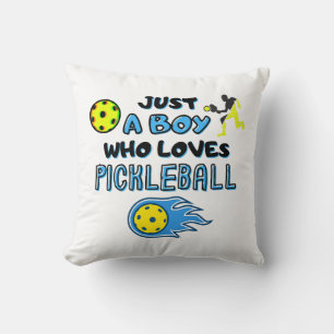 Funny Pickleball Player Just A Boy Who Loves Pickl Cushion