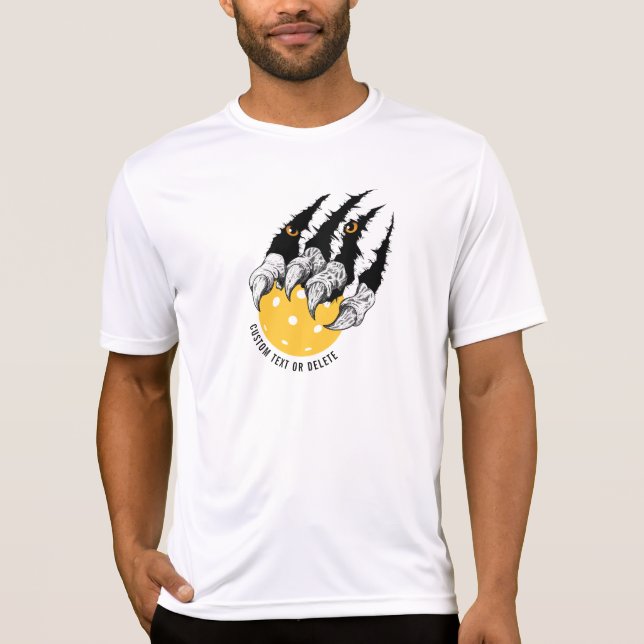 Funny Pickleball Player Monster Beast Claw Custom T-Shirt (Front)