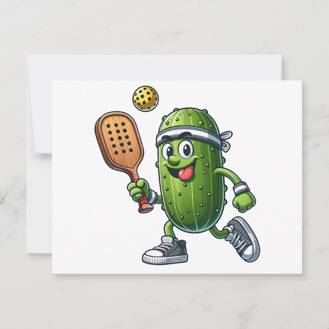Funny Pickleball Player Paddleball Lover  Holiday Card (Front)
