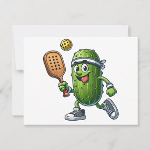 Funny Pickleball Player Paddleball Lover  Holiday Card