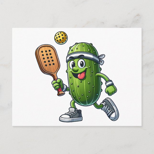 Funny Pickleball Player Paddleball Lover  Holiday Postcard (Front)