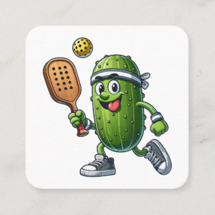 Funny Pickleball Player Paddleball Lover Square Business Card