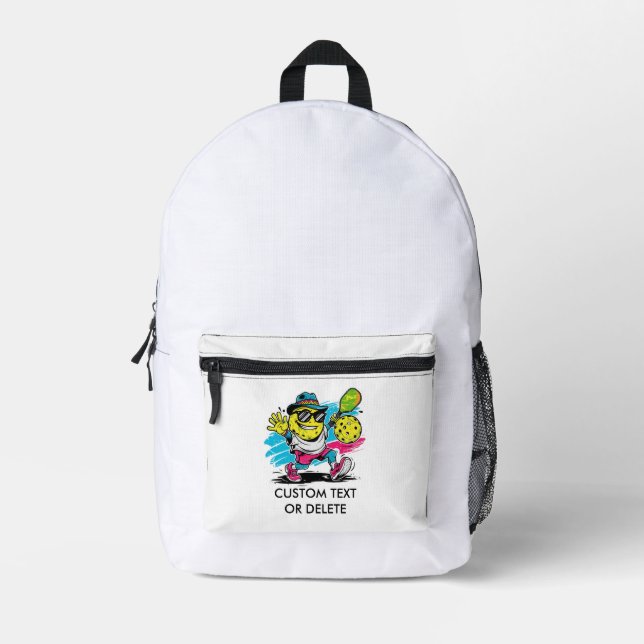 funny pickleball printed backpack (Front)
