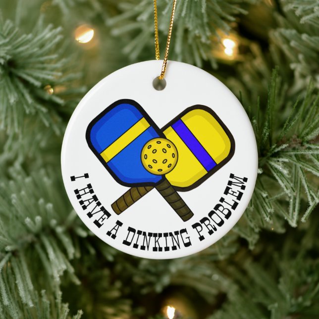 Funny Pickleball Pun Christmas Ceramic Tree Decoration (Tree)
