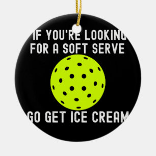 Funny Pickleball Pun for Pickleball Player Game Ceramic Tree Decoration