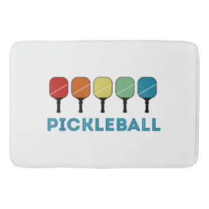 Funny Pickleball Retro Vintage Bath Mat