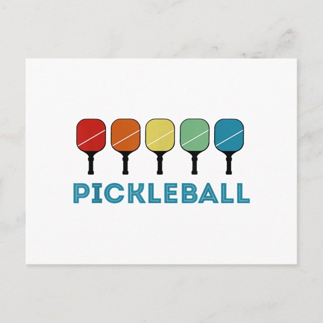 Funny Pickleball Retro Vintage  Holiday Postcard (Front)