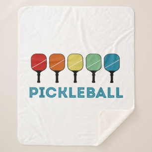 Funny Pickleball Retro Vintage  Sherpa Blanket