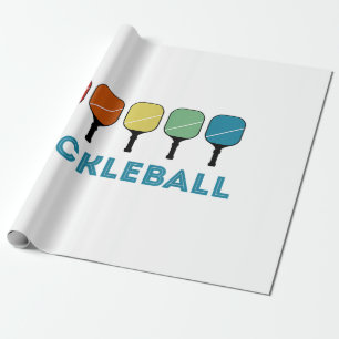 Funny Pickleball Retro Vintage  Wrapping Paper