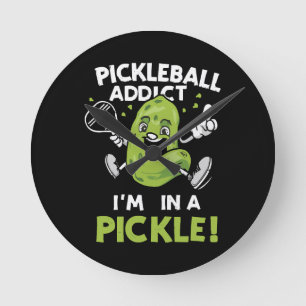Funny-Pickleball Round Clock