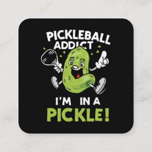 Funny-Pickleball Square Business Card