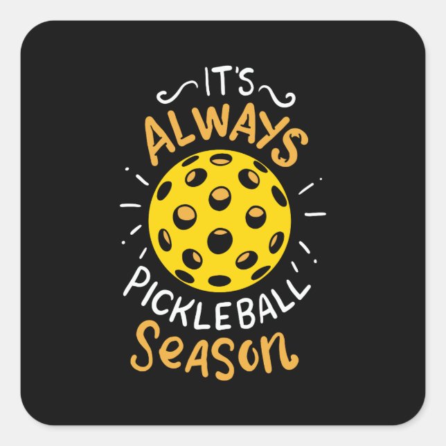 Funny Pickleball Square Sticker (Front)