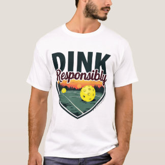 Funny Pickleball T-Shirt for Men - "Dink Responsib