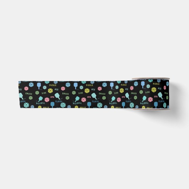 Funny Pickleball Talk Satin Ribbon (Front)