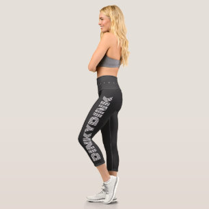 Funny Pickleball TEAM NAME DINKY DINK Capri Leggings