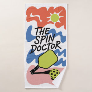 Funny Pickleball The Spin Doctor Sports Towel