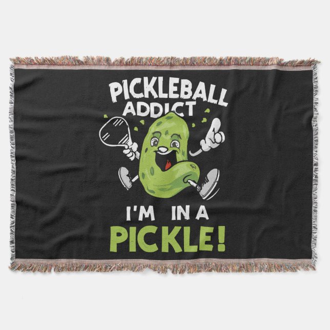 Funny-Pickleball Throw Blanket (Front)