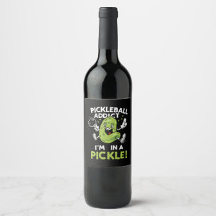 Funny-Pickleball Wine Label